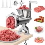 Manual Meat Grinder, 3-in-1 Sausage Stuffer with Tabletop Clamp, Premium Hand Meat Mincers for Home Use, Versatile Manual Meat Mincer for Beef, Mince, Vegetables, Pepper