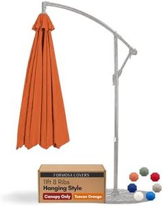 Formosa Covers Replacement Umbrella Canopy for 11ft 8 Rib Hanging Offset Cantilever Market Outdoor Patio Shades Ribs Length 64" (Canopy Only) (Tuscan Orange)