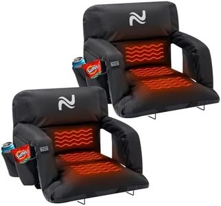 NAIZEA Wide Heated Stadium Seat for Bleachers w/Back Support & Cushion
