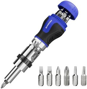 SHARDEN 8 in 1 Stubby Ratcheting Screwdriver, Multi Bit Screwdriver Tool