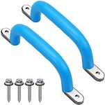 Besthouse Set of 2 Non-Slip Solid Playground Safety Handles, Swing Set Kids Safety Hand Grips for Playset, Climbing Frame, Play House, Indoor Monkey Bars & Treehouse Accessories, Blue, 10"