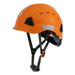 LOHASTAR Hard Hats Construction Safety Helmet Adjustable Men Worker CE Hardhat Lime Hard Hat with Chin Strap Industrial Construction Helmet(UK-A3 Orange)