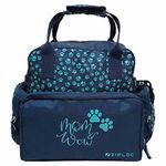 IFFOVERSEAS ZIPLOC Polyester Adjustable Strap Diaper Bag for Women (Blue)