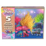 Puzzle in Wood 5 in 1 - Trolls