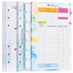 Toplive Budget Planner Refill,2024 Colorful Monthly Weekly Planner, Expense Budget Sheets Money Cash Envelopes,Divider,Ruler and Stickers for A5 Financial Budget Binder 3P (Multicolor)