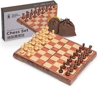 Yellow Mountain Imports Magnetic Portable Chess Set (27 Centimeters) - Folding, Travel Board Game