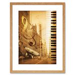 Wee Blue Coo Music Photo Mock Up Broadway New York Jazz Sax Framed Wall Art Print