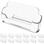 vrupin Business Card Holder for Desk - 16 Pack Acrylic Business Card Holder , Fits 30-50 Business Cards Display Business Card Stand Desktop Business Card Holders for Exhibition