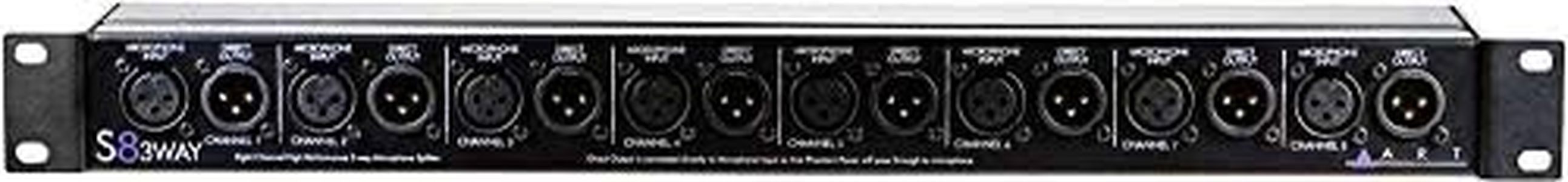 ART S8 3-way 8 Channel 3 way Microphone Splitter 19" Rack Mount - 1 IN to 3 OUT
