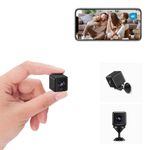 Mini Camera for Home 4K HD Indoor Battery Mini Cameras Wireless WiFi Security Camera Pet Camera APP Control Smallest Surveillance Camera for Room Nanny Cam with Motion Detection Night Vision