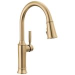 Delta Faucet Renaldi Kitchen Faucet with Pull Down Sprayer, Gold Kitchen Sink Faucet, Delta ProClean Kitchen Faucet, Pull Down Kitchen Faucet, Lumicoat Champagne Bronze 9184-CZ-PR-DST