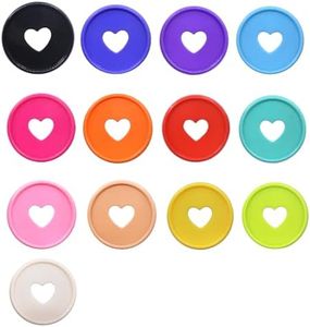ITSYHPRO 100pcs 1.4"/35mm Multicolor Heart Discbound Discs for Planners