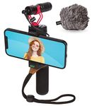 Movo Smartphone Video Rig with Shotgun Microphone, Grip Handle, Wrist Strap for iPhone 5, 5C, 5S, 6, 6S, 7, 8, X, XS, XS Max, Samsung Galaxy, Note and More