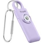 Thopeb Self Defense Siren–Rechargeable–Personal Safety Alarm for Womne–130dB Siren, Strobe SOS LED Light. Helps Elders & Kids Emergency Call (Orchid), Rechargeable-purple