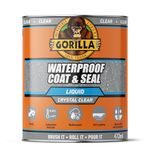 Gorilla Waterproof Coat & Seal Clear, 473ml - Weatherproof Liquid Sealant | Stops & Prevents Leaks | For Roof Tiles, Brick, Wood, Metal, Concrete, Stone, Rubber, Plastics*
