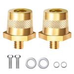 1 Pair M8 Battery Terminal Connector Brass Tone Post Adapter Screws M8 Battery Terminal Adapter M8 Battery Clamp Brass Positive or Negative Battery Cable Clamps Cable for Car Batteries