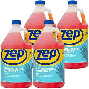 Zep Industrial Antibacterial Hand Soap - 1 Gallon (Case of 4) R46124 - Mild Formula, Removes Dirt and Soils From Hands