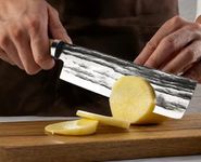 Oldpard Hand Forged Kitchen Clever Knife |Nakiri Knife | Meat Knife, Fishing Knife | Fillet & Vegetable Cutter | Traditional Japanese Kitchen Tool for Cutting Vegetables | Gift Boxed