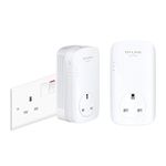 TP-Link TL-PA8010PKIT 1200 Mbps Gigabit Passthrough Powerline Starter Kit, White