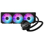 ASUS ROG Ryuo III 240 all-in-one CPU liquid cooler with Asetek 8th gen pump, compatible with Intel LGA 1700/1200/ 115x & AMD AM5/ AM4, Anime Matrix LED Display and ROG ARGB cooling fans, black