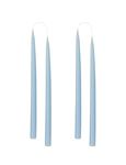 Kunstindustrien® Tapered Candles, Made in Denmark, 42 Colours Available, Dripless & Smokeless Dinner Candles, Candles Long Burning 15 Hours, Unscented Candle Gift Set, 4pcs. 2.2 x 35cm (Pastel Blue)