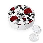 Skull And Roses Contact Lens Case C