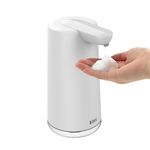 Frohsun Automatic Soap Dispenser, IPX7 Waterproof 350ml Magnetic Charging Rechargeable Touchless Soap Dispenser with 2 Adjustable Foam Volume, Hand Motion Soap Dispenser (White)