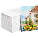 Tosnail 36 Packs 5" x 7" Artist Painting Canvas Panels, White Blank Stretched Canvas, Canvas Board, Small Paint Canvases for Oil or Acrylic Painting Party