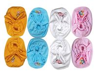 KIDSKA Booties For New Born Baby/Booties Set For Baby/Knotted Booty Set For Baby Boy And Baby Girl (0-6 Month)-Set Of 4 Pair,Assorted