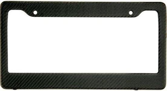 BLVD-LPF OBEY YOUR LUXURY Real 100% Matte Black Carbon Fiber License Plate Frame Tag Cover FF - C With Matching Screw Caps - 1 Frame