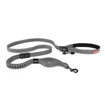 EzyDog Road Runner Best Hands-Free Walking, Jogging, and Running Zero Shock Bungee Dog Leash - Reflective Stitching and Adjustable Waist Belt - Provides Superior Comfort, Safety, and Control (Gray)