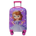 TOURTIER Kids Carry On Luggage Children Rolling Suitcase with 4 Wheels Hard-Shell Case for Kids to Travel (20 inch, Purple)