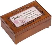 Cottage Garden Sister How Special Burlwood Petite Rose Jewelry Music Box Plays You are My Sunshine