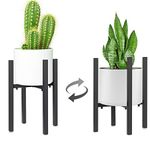 Adjustable Plant Stand, Metal Plant Holder, Modern Flower Pot Holder Rack, Display Flower Stand Holder, Expandable Plant Pot for Indoor Outdoor, Fit 8-12 in Plant Pots, 1Pcs (Excluding Plants & Pot)