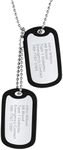 Richsteel Personalized Military Dog Tags Pendant with Bead Chain Custom US Medical Alert ID Tag Necklace for Men Stainless Steel Jewelry
