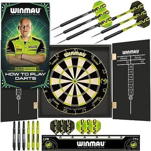 WINMAU Michael van Gerwen MvG Cabinet Set including Dartboard, Cabinet, Darts and Accessories