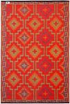 Moroccan Plastic mats Rugs Reversible and Recycled for Home, Patio, Backyard, Deck, Picnic, Beach, Trailer, Camping (Orange, 180cm x 270cm)