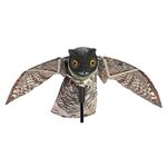 Allsmart prowler scarecrow 30×29×16 prowler owl with moving wing garden scarecrow predator decoy vermin