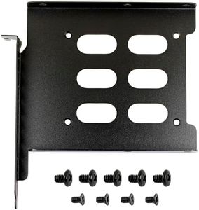 2.5" to 3.5" Hard Drive Tray Holder for PCI SSD HDD Metal Mounting Bracket Adapter (Steel Painted Black)