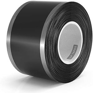 LLPT Self Fusing Silicone Tape 1 Inch x 17 Feet Self Bonding Miracle Rubber Wrap Tape for Hose Emergency Repair Handlebar Barbell Pull Up Bar Dumbbell Tools Black (SF006)
