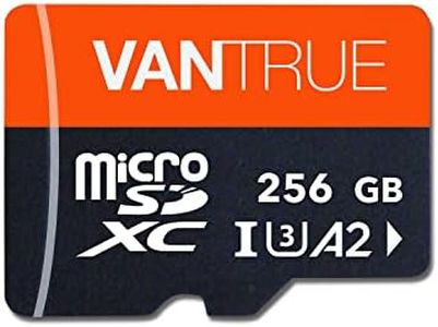 Vantrue 256GB microSDXC UHS-I U3 4K UHD Video High Speed Transfer Monitoring SD Card with Adapter for Dash Cams, Body Cams, Action Camera, Smartphone, Tablet, Surveillance & Security Cams