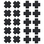 ALLY-MAGIC Nipple Covers, 5 Pairs Disposable Breast Covers Self-adhesive Chest Stickers Sexy Black Cross Shape Pasties Stickers for Women Party Accessory Y7SZXT