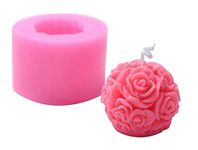 RKPM HOMES Rose Ball Shape Candle Molds I 3D Round Flower Silicone Wax Mould I for DIY Handmade Ornament Chocolate, Dessert, Cake Decor, Aromatherapy, Soap, Resin Casting, Art Craft