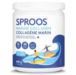 Sproos Premium Marine Collagen Peptide Powder | Wild-Caught, Non-GMO and Gluten-Free | Unflavored and Odorless (400 g Tub)