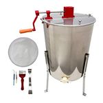 Techtongda 4 Frame 304 Stainless Steel Honey Extractor with Stand Beekeeping Equipment with Beekeeping Tools and Honey Filter