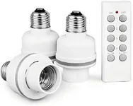 TNP Remote Control Light Bulb Socket - Wireless LED Light Bulb Holder Adapter, Remote Control Extender, Energy-Saving Home Automation Set with 3 Sockets & 1 Remote Controller