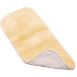 CHRIST Sheepskin liner TREND from universal insert out of genuine lambskin for carrycot, pram, stroller, buggy & jogger, ideal padding for baby seats – patchwork pad (beige-yellow)