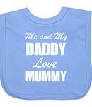 BabyPrem Baby Bib Me and My Daddy Love Mummy Clothes Cotton Boy Blue