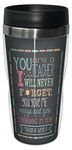 Tree-Free Greetings Jo Moulton Teacher Thanks Travel Mug, Stainless Lined Coffee Tumbler, 16-Ounce - Gift for Teacher Appreciation Week Day