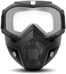 Detachable Full Face Goggle Mask, 2026 New Large Viewing Hood, Welding Mask for Cutting, Anti-fog Lens for Riding (A)